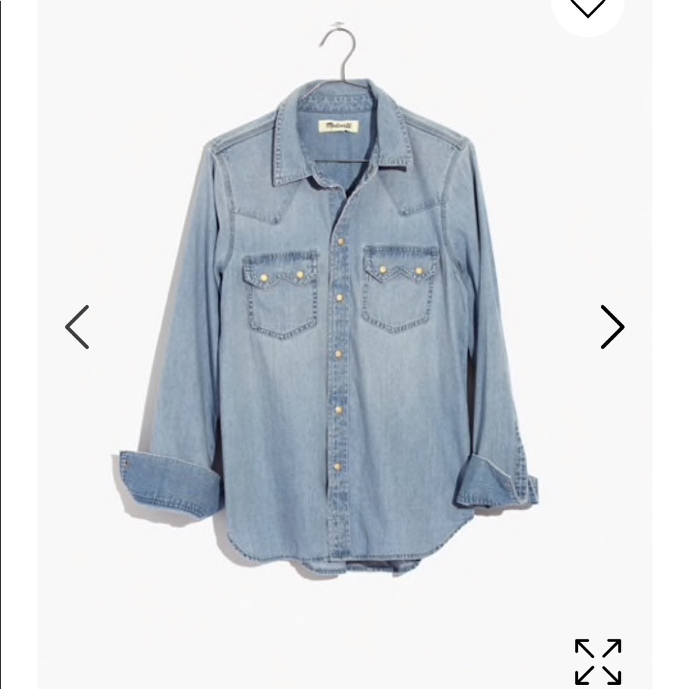 NWT Denim Western Top SZ L